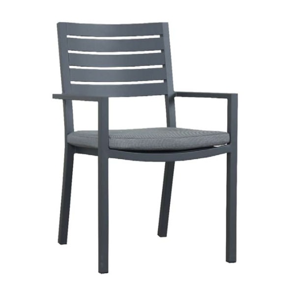 Mayfair Dining Chair with Cushion -Gunmetal