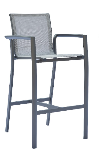 Stanley Textilene Bar Chair – Gunmetal