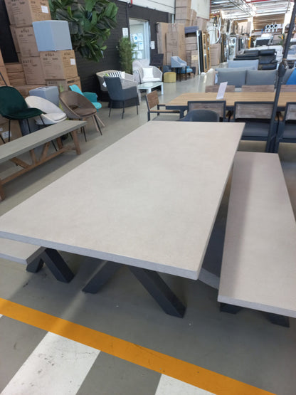 Switch Cement Dining X Leg Table Only *2200