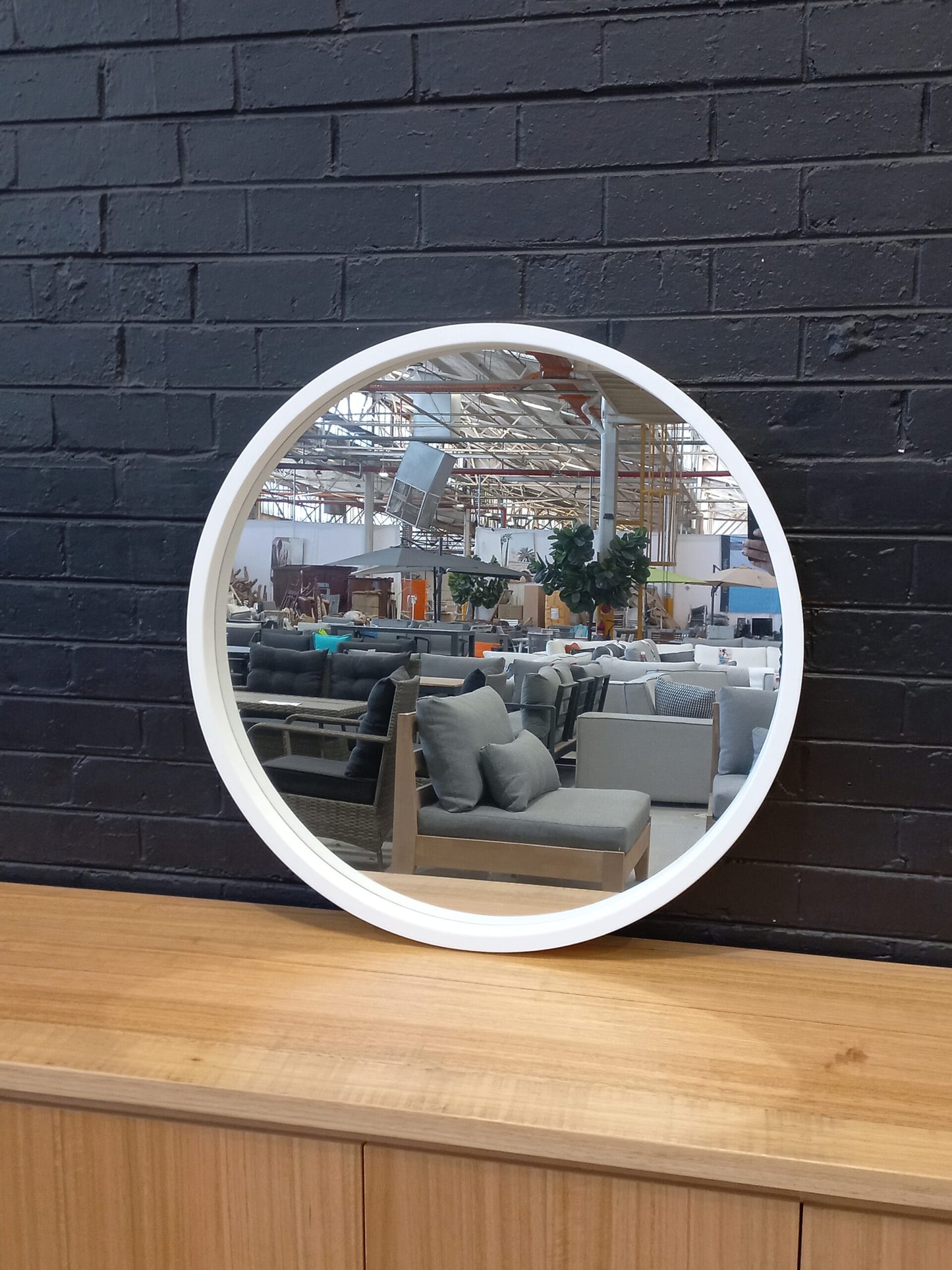 Mirror – JX Round White – 80cm