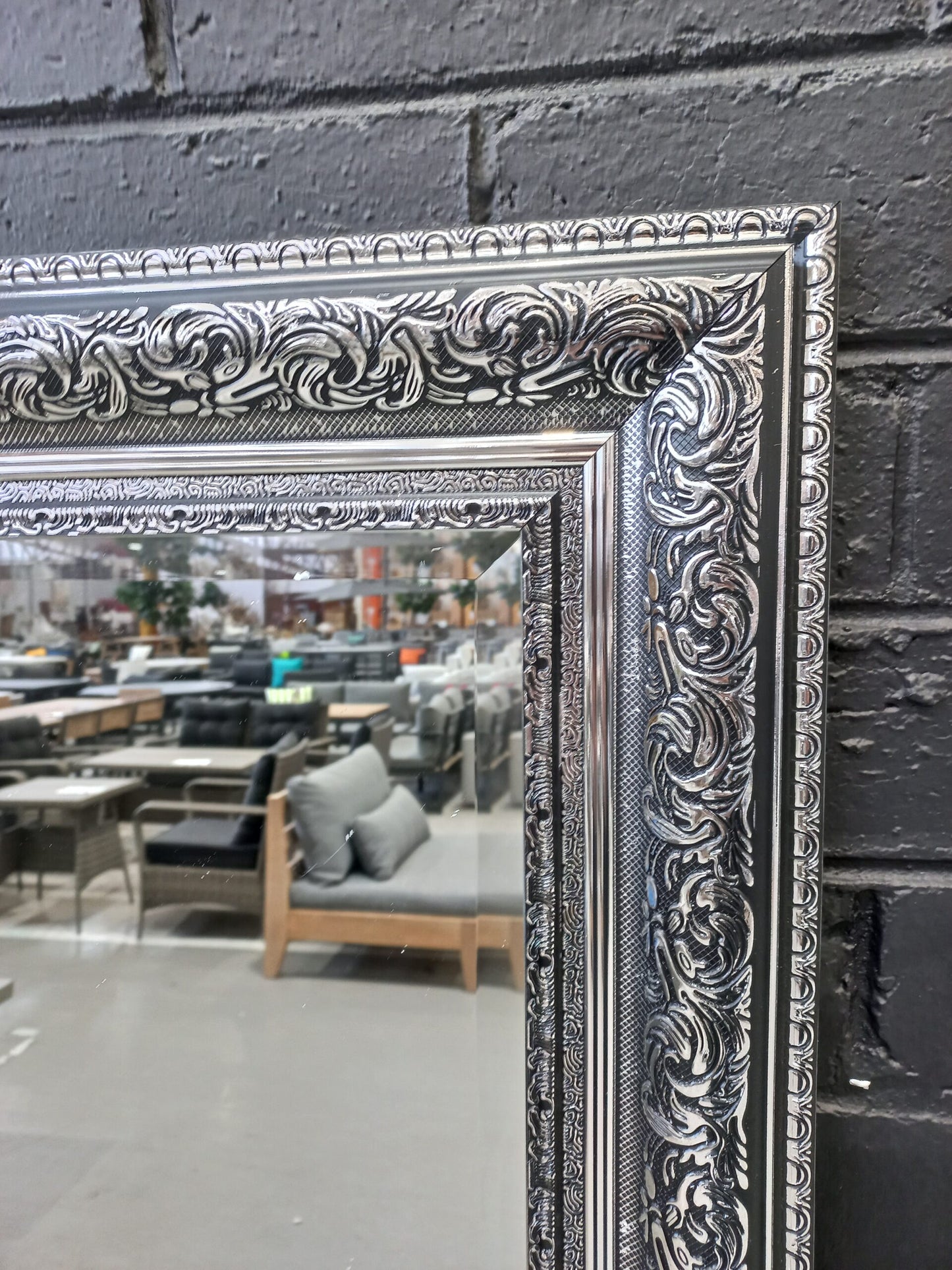 Mirror – Silver Ornate – 170 x 95