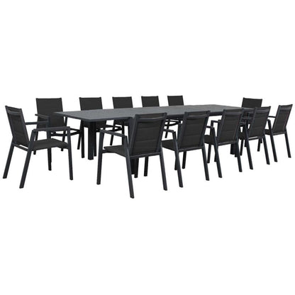 Eclipse Extension Dining Table – Gunmetal