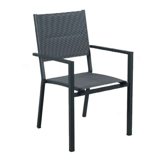 Mayfair Padded Sling Chair - Gunmetal