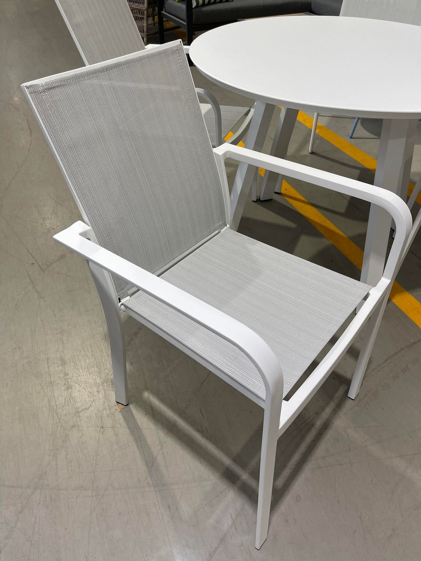 5 Pce Marcy Round Table w Orden Chairs- White