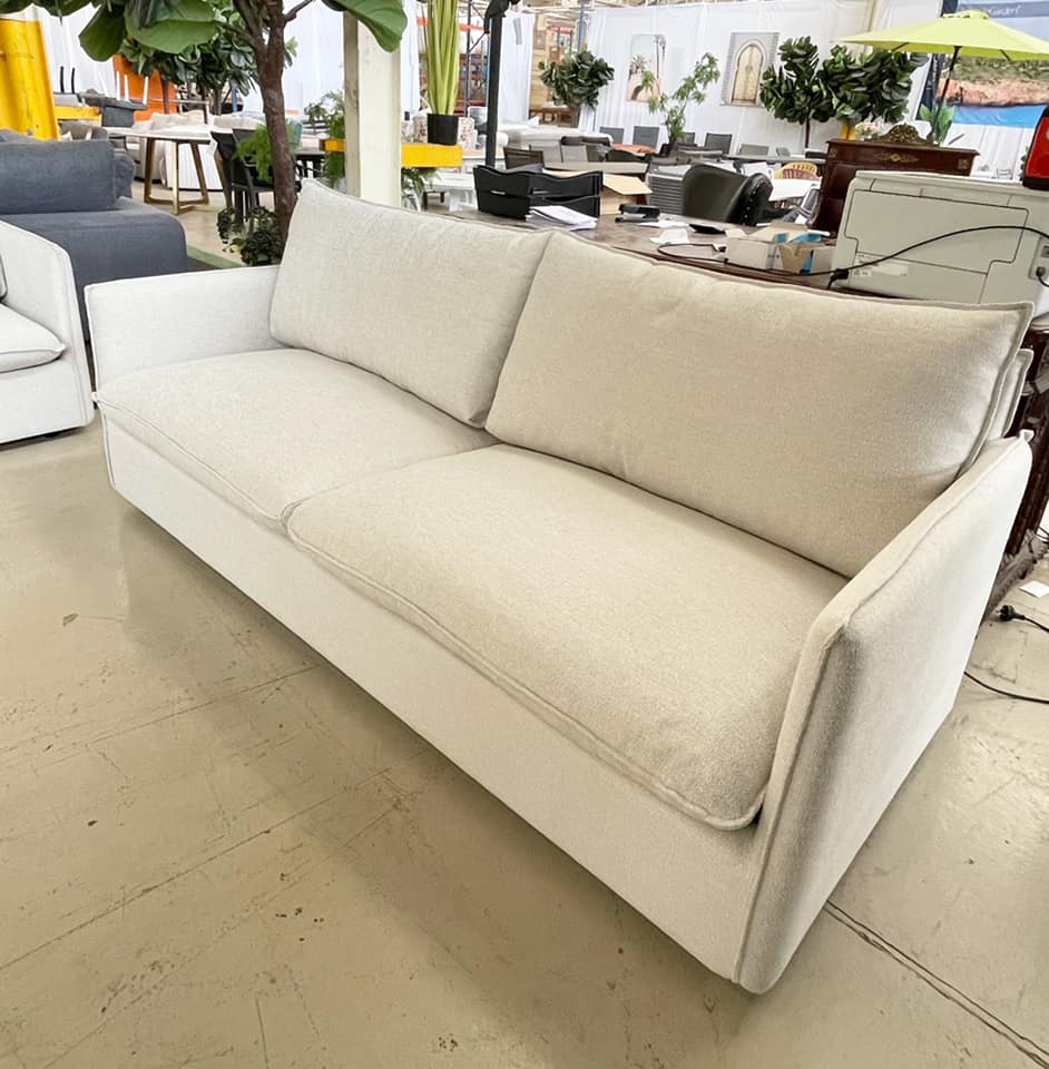 Brighton 2 seater Sofa Full Metal Frame Warwick Fabric Carric Snow