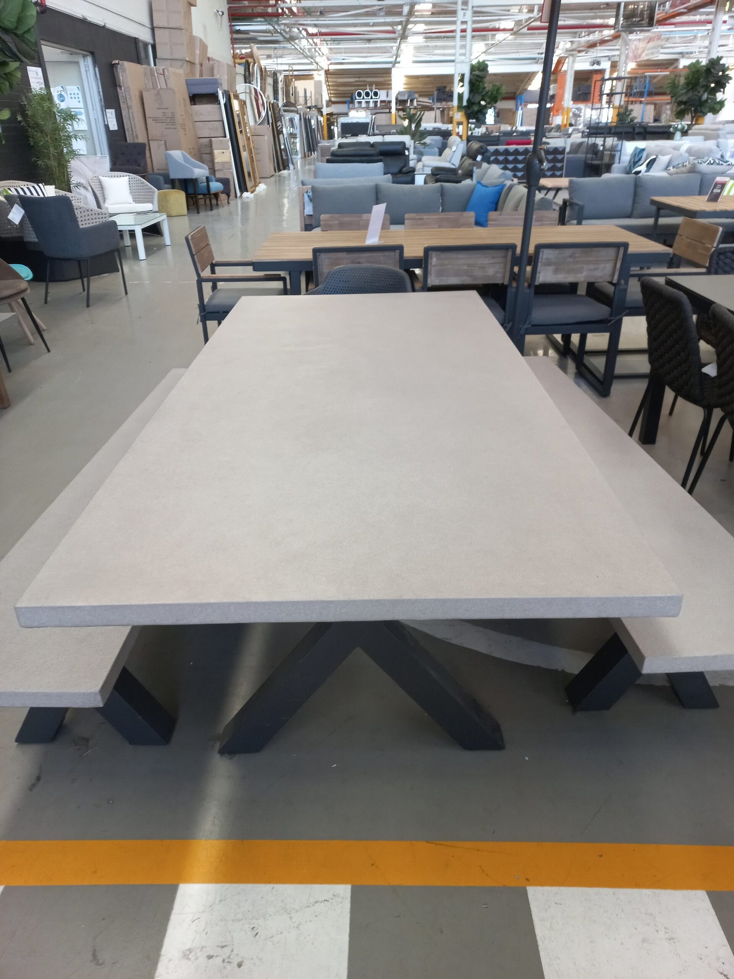 Switch Cement Dining X Leg Table Only *2200